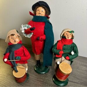 Lot 3 Vtg Byers Choice Carolers 1986 1991 Drummer Boys Colonial Man